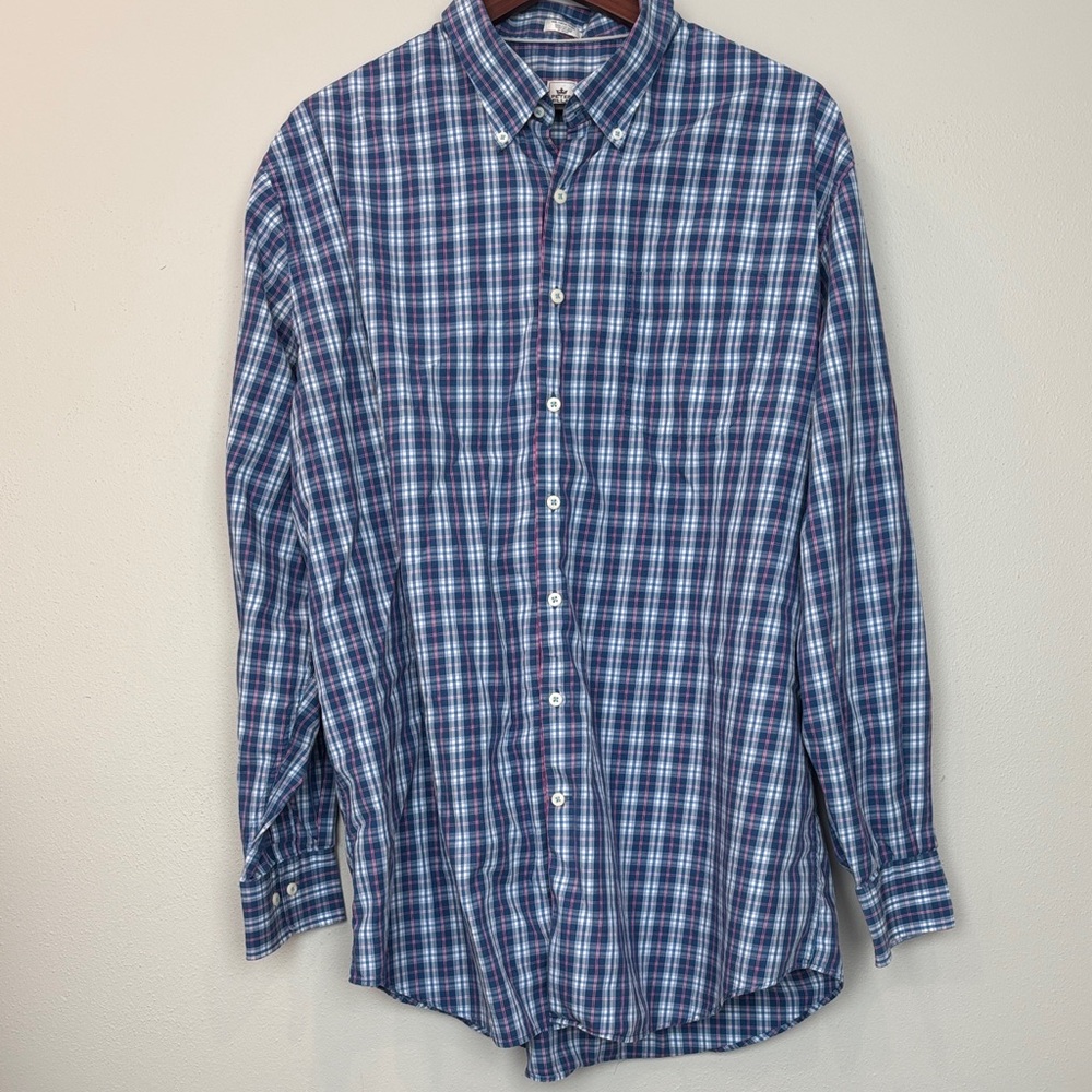 💥💥FLASH SALE!!!💥💥Peter Millar Navy and White Checkered Shirt